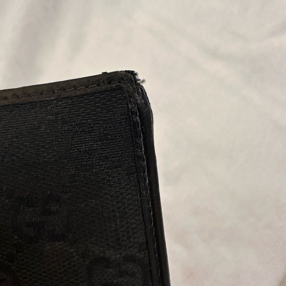 MEN'S GUCCI GG MONOGRAM LOGO CANVAS LEATHER BIFOLD WALLET CLASSIC RACING STRIPE - Picture 5 of 14